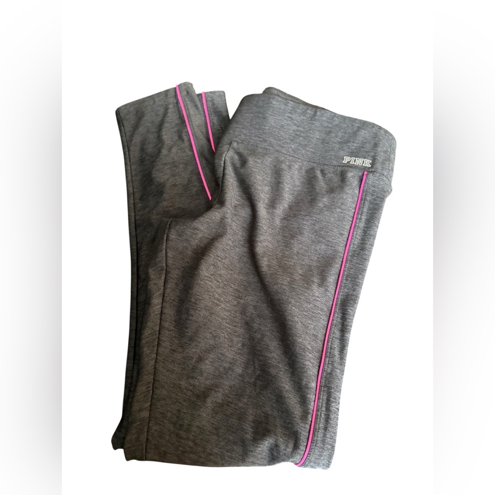 PINK Victoria's Secret YOGA Heathered Gray & Pink Yoga Pants‎ [SIZE MEDIUM]